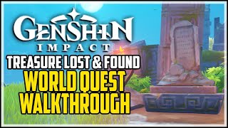 Treasure Lost Treasure Found Quest  Genhsin Impact  Stone Tablets amp Strange Jade Plates Locations [upl. by Martina371]