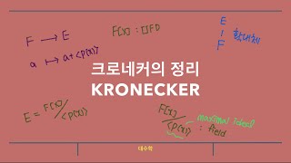 대수학 크로네커 정리 Kronecker thm [upl. by Liesa]