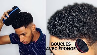 COMMENT DÉFINIR SES BOUCLES AVEC UNE ÉPONGE  ROUTINE CHEVEUX BOUCLÉS GARÇON [upl. by Eilsek256]