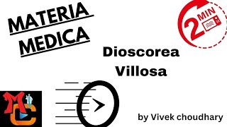 Dioscorea villosa Quick revision materia medica [upl. by Affer]