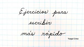 🤯 Ejercicios para ESCRIBIR MÁS RÁPIDO y Mejorar la Letra ✍️ [upl. by Ecirtnahc]