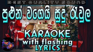 Pulun Wage Sudu Raula Digai Karaoke with Lyrics Without Voice [upl. by Dnalyar]