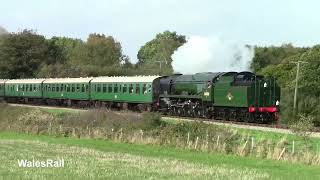 34028 quotEddyStonequot SR 21C128 Bullied Light Pacific Swanage 26th October 2022 [upl. by Melena]