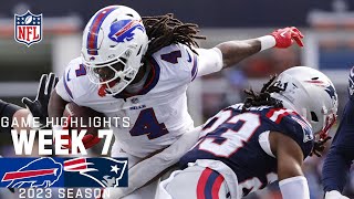 Buffalo Bills vs New England Patriots  2023 Week 7 Game Highlights [upl. by Ernie]