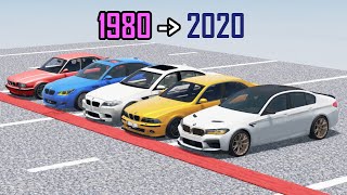 Generational gap drag race of BMW M5  beamng drive [upl. by Hogarth502]