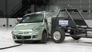 2012 Fiat 500 side IIHS crash test [upl. by Lay]