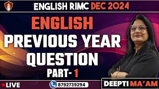 Previous Year Questions  RIMC English Online Class  RIMC Online Coaching  RIMC Dec 2024 [upl. by Dunn990]