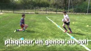 rugby  apprentissage du placage sur le côté [upl. by Kataway210]