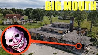 drone catches Big Mouth the Demon at this abandoned Prison Jail we found him [upl. by Ahtreb272]