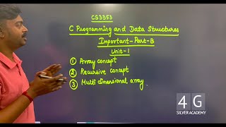 C programming and Data Structures Important questions CS3353 Feb 2024 Exam 4G Silver Academy [upl. by Leehar464]