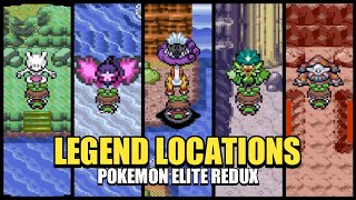 POKEMON ELITE REDUX 21  ALL LEGENDARY POKEMON LOCATIONS [upl. by Fairfield]