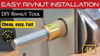 Easy Rivnut Installation  How to mount a Rivet Nut Without a gun [upl. by Aenel]