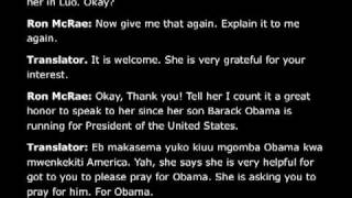 Obama Grandmother audio Barack Born in Kenya [upl. by Nylyoj]