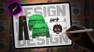 DESIGN a CLOTHING BRAND With PROCREATE [upl. by Leinaj]