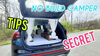 Seriously Useful Car Camping Tips for Beginner Campers  Easy NO BUILD SUV Camper Setup [upl. by Lelith]