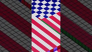 Rubiks Cubes Form the USA Flag Pattern Endless Loop [upl. by Budge]