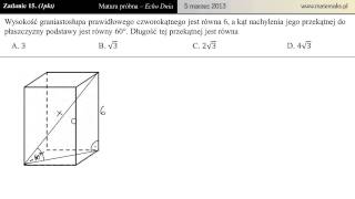 Zadanie 15  Matura próbna 05032013 Echo Dnia [upl. by Atirhs190]
