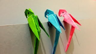 How to make Origami 3D Parrot  Best Origami Tutorial [upl. by Ibbetson535]