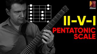 How to Improvisation on iiVI Progression 251 with Pentatonic Scales  Jazz Guitar Lesson [upl. by Ebneter]