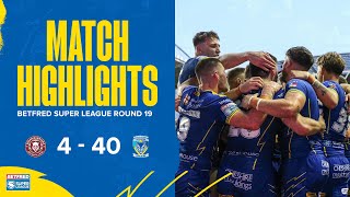 Highlights R19  Wigan Warriors v Warrington Wolves [upl. by Detta]