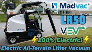 Madvac LR50 100 Electric Litter Vacuum Demo [upl. by Rotkiv]