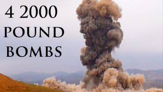 4 2000 POUND BOMBS EXPLODING [upl. by Enialehs]