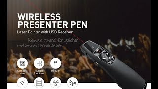 Unboxing and How to use Wireless Presenter Laser Pointer with USB Receiver PowerPoint [upl. by Danit]