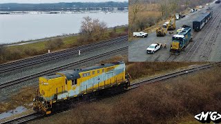 High Hood MLW Blown Traction Motor in Batavia [upl. by Meadows]