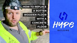 How to Replace a Rotten Wooden Floor With a Concrete Floor [upl. by Tella]