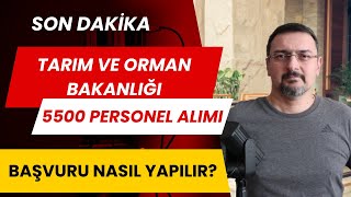 5500 PERSONEL ALIMI TARIM VE ORMAN BAKANLIĞI 2024 BAŞVURUSU NASIL YAPILIR kpss tercih kılavuzu [upl. by Nlyak307]