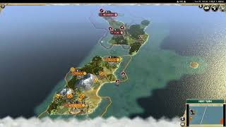 NEW ZEALAND CIV 5 AI BATTLE [upl. by Ahsyekal442]