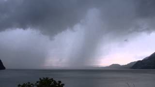 Gewitter vom 4 August 2014  Teil 2 Regenschauer auf dem Vierwaldstättersee [upl. by Nairod]