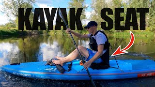 Test of kayak seat on Starboard touring deluxe lite inflatable sup paddle board [upl. by Nawor]