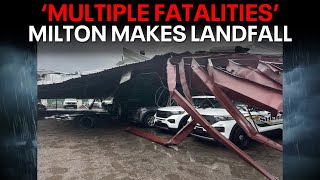 Hurricane Milton makes landfall multiple fatalities reported in St Lucie County [upl. by Neerihs]