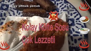 Tekirdağ Köfte Sosu  Kolay Pratik Köfte Sosu [upl. by Ardeen]