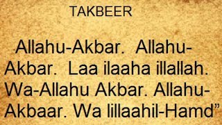 Takbeer For Eid Allahu Akbar  Non Stop KHAIRZAD [upl. by Hershell]