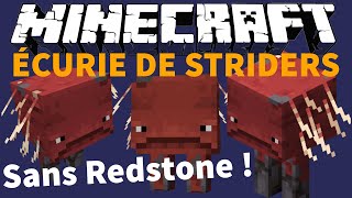 🔥 L Écurie de Striders  Arpenteurs la plus Simple de Minecraft 116  Tutoriel Nether Update [upl. by Aihsatsan29]