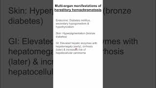 Multiorgan manifestations of hereditary hemochromatosis [upl. by Llevad]