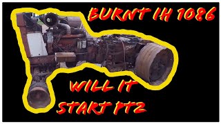 IH1086 pt7 burnt tractor sitting for years will it start International Harvester 1086 pt2 [upl. by Adonis]