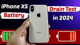 iPhone XS Battery Drain Test in 2024 🔥  100 to 0 ketny Hours main Krta ha🤔 [upl. by Macfarlane851]