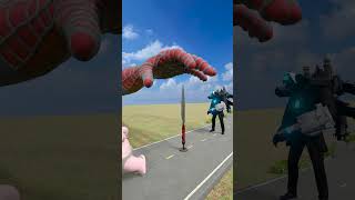 Crazy Cameraman amp Baby TV Crossing Triple Spikes Bollard amp SpiderMans Hand Slap shorts [upl. by Renita885]