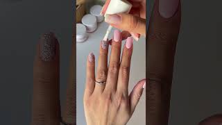 Would you wear these glamrdip nails pinknailart athomenailsonfleeknailkit [upl. by Zurek]