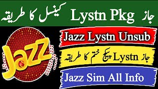 Jazz lystn unsub code  how to unsubscribe Jazz lystn package [upl. by Cumings]