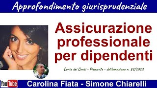 Assicurazione professionale per dipendenti  Corte dei Conti  deliberazione n 892023 2672024 [upl. by Eloken393]