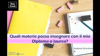 Come verificare se il proprio titolo di studio dà accesso allinsegnamento [upl. by Ontina]