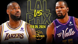 Los Angeles Lakers vs Phoenix Suns Full Game Highlights  February 25 2024  FreeDawkins [upl. by Nolitta358]