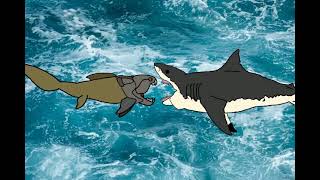 Dunkleosteus vs Great White amp Orca amp Megalodon [upl. by Schnur]