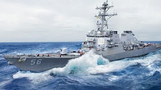 Life Inside Gigantic US Navy Destroyer Ship Battling Massive Waves [upl. by Clareta]