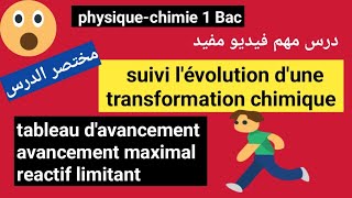 tableau davancement et avancement Xmax 💪suivi lévolution dune transformation chimique درس مهم👍 [upl. by Woodsum622]