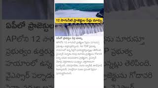 Irrigation Projects Names to be Changed in AP [upl. by Nyleuqcaj]